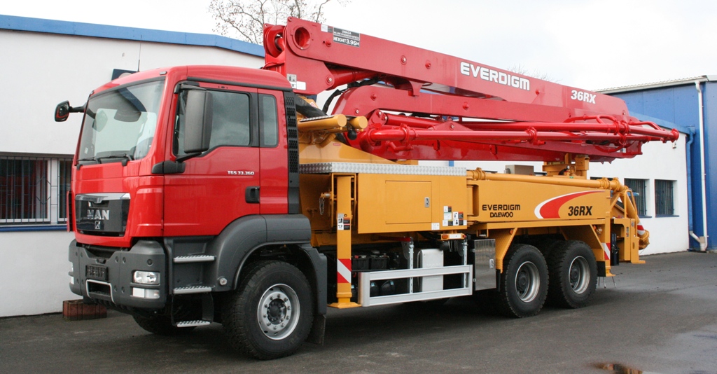 Заказ автобетононасоса Everdigm ECP36RX в Бресте Услуги по аренде автобетононасоса Everdigm ECP36RX в Бресте и Брестской области по низким ценам