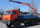 Услуги по аренде грузового автомобиля с манипулятором КАМАЗ 43105 в Бресте и Брестской области по низким ценам
